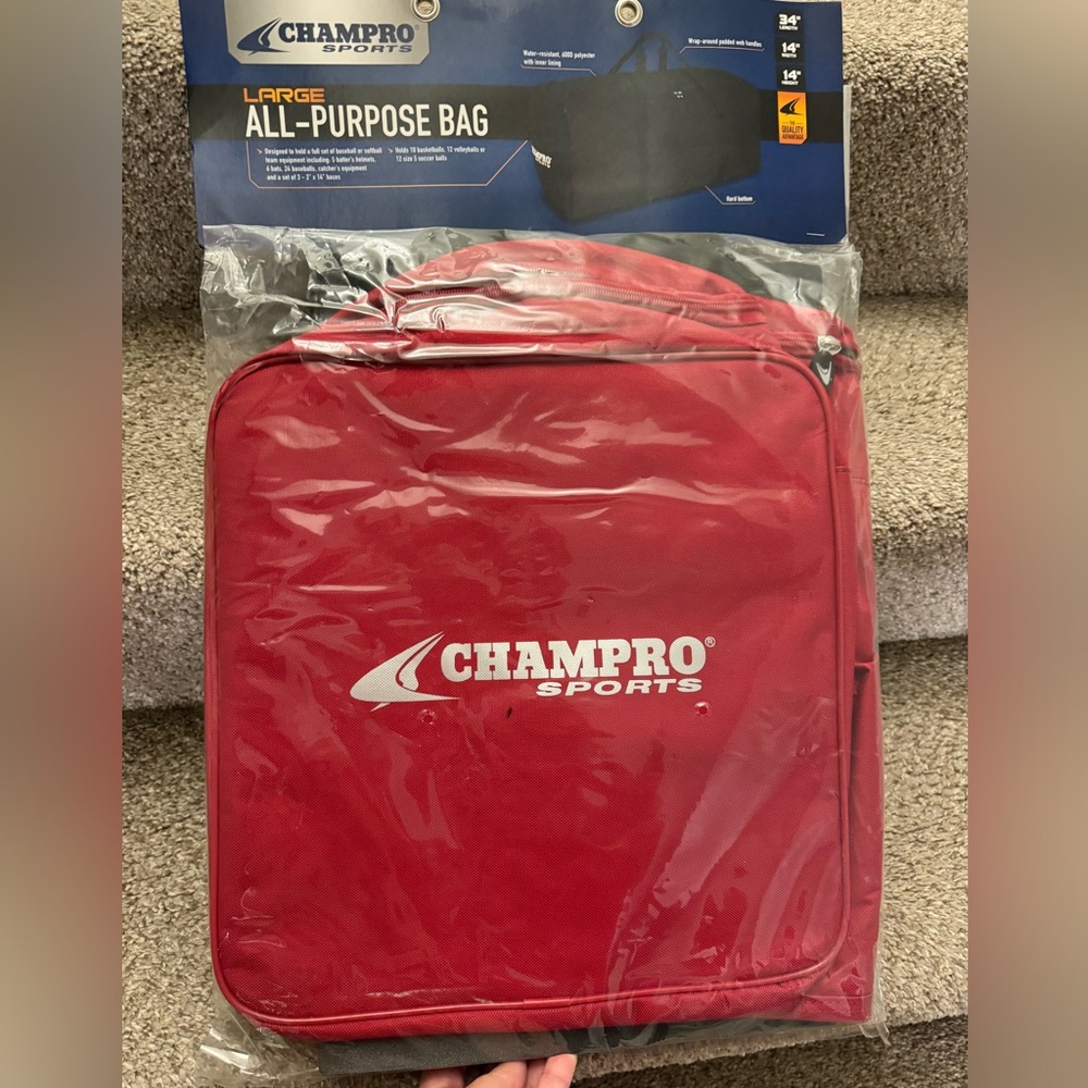 Champro Sports All-Purpose Bag Large 34”x14”x14" Red Color Brand New